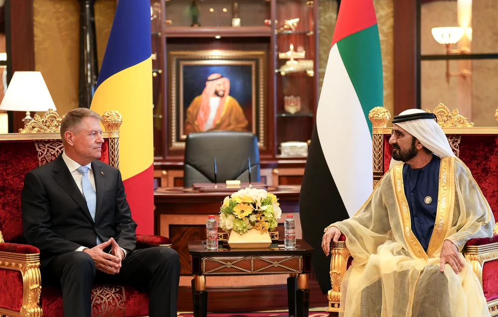 Iohannis, întâlnire cu vicepreședintele și premierul Emiratelor Arabe Unite. Ce subiecte au fost abordate FOTO/VIDEO