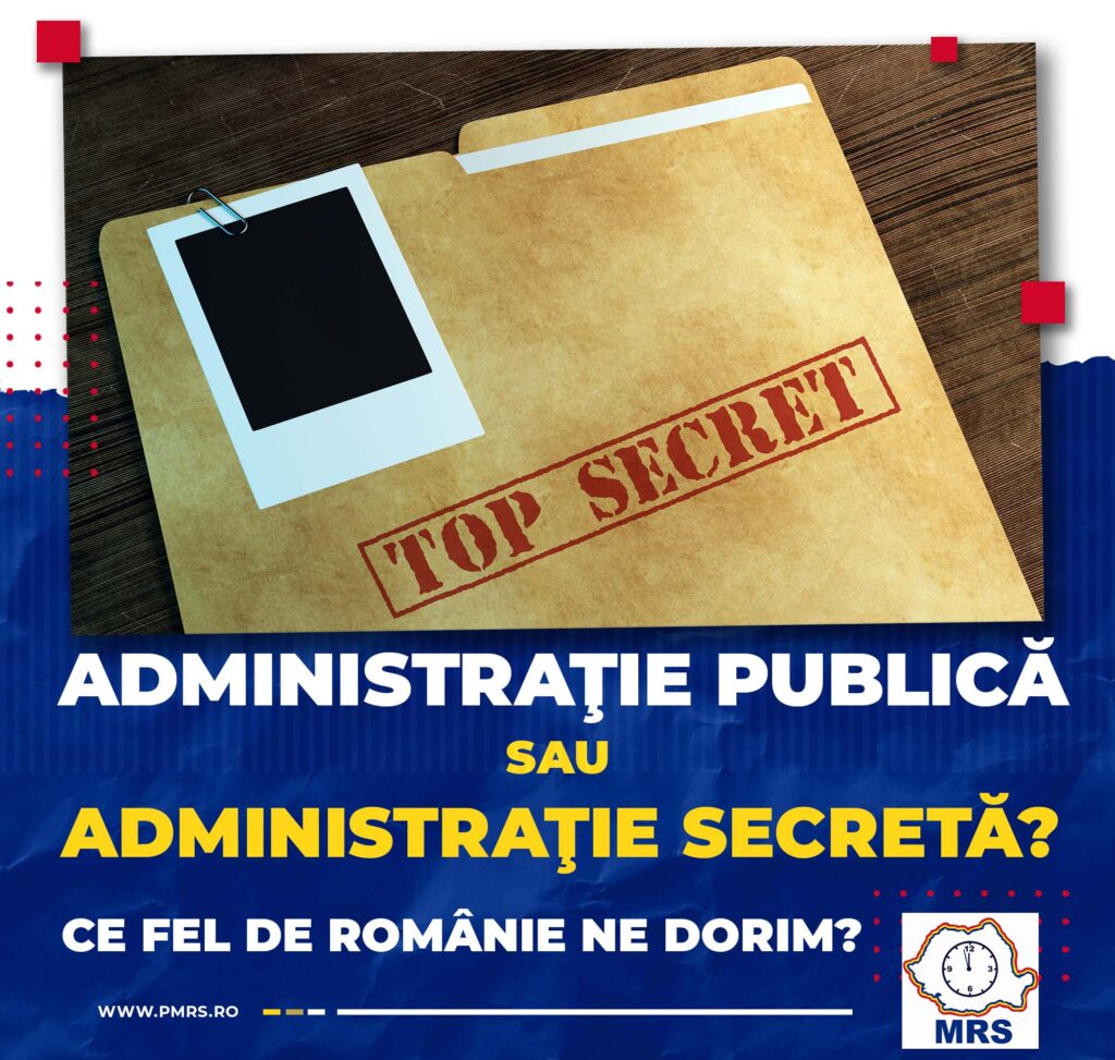 Mişcarea România Suverană acuză Guvernul de opacitate în administraţia publică