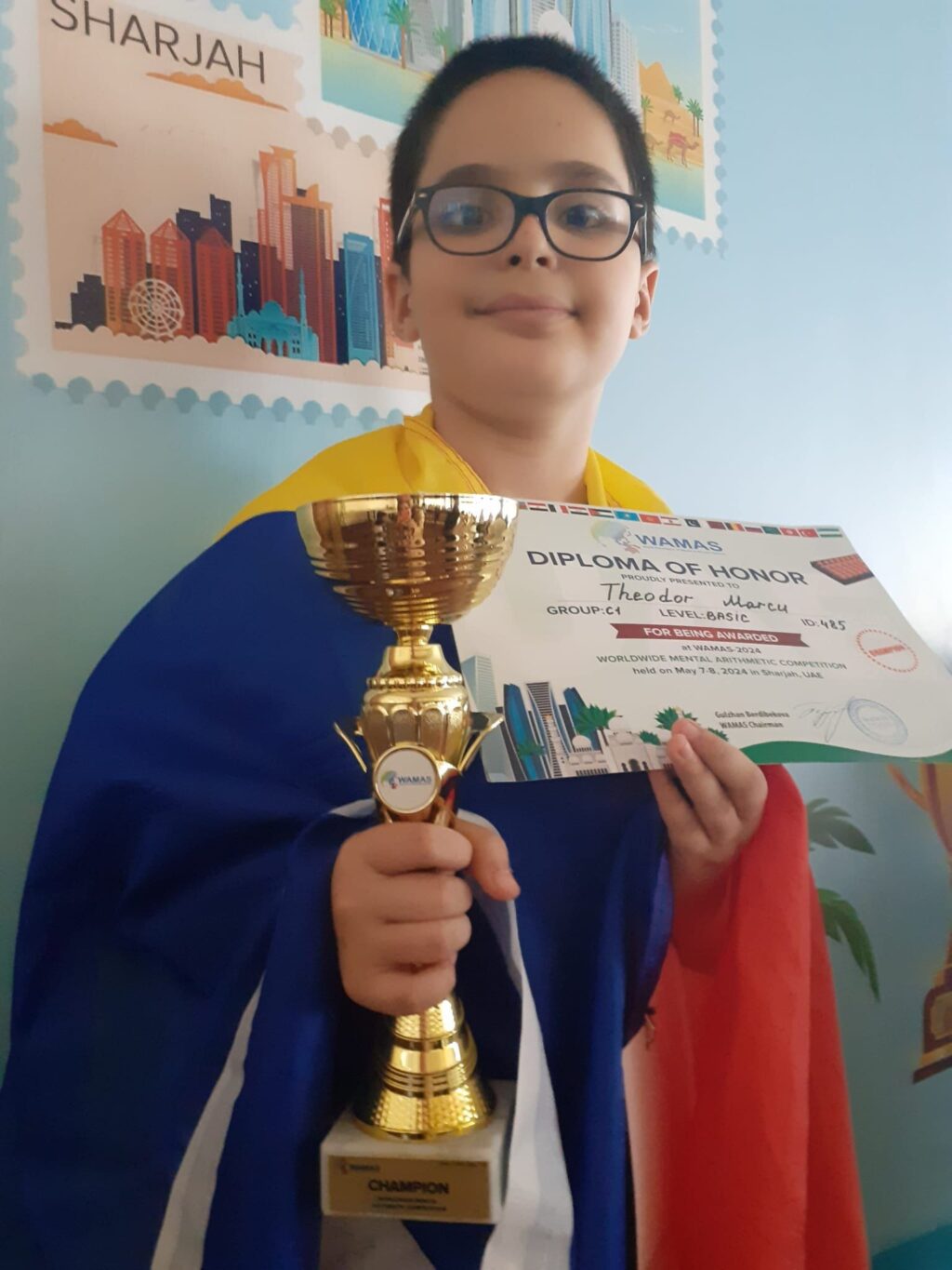 Un elev român eminent, premiat la un concurs mondial de aritmetică mentală. A primit și Golden Buzz la „Românii au talent”