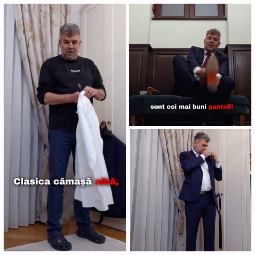 Cu ce se îmbracă prim-ministrul Marcel Ciolacu. Liderul PSD își laudă pe TikTok pantofii cu talpă roșie