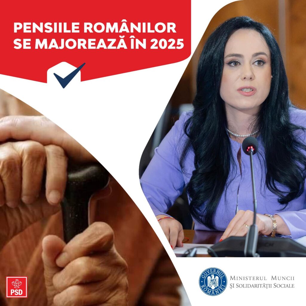 Ministrul Simona Bucura-Oprescu, veste bună pentru pensionari: Pensiile românilor se majorează! Valoarea Punctului de Referinţă creşte cu 12,1% şi ajunge la 91 de lei.