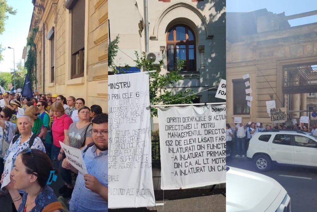A treia zi de proteste în fața Ministerului Educației. Profesorii amenință că nu încep școala. BAC-ul de toamnă, în pericol VIDEO
