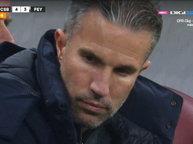 Imaginea serii! Cum a fost filmat Robin van Persie, după ce FCSB a făcut 4-3 cu Feyenoord în minutul 90+5