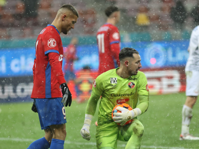 Reacția lui Eduard Pap, după ce i-a apărat penalty-ul lui Florin Tănase în FCSB – Csikszereda